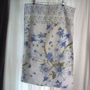 APRIL CORNELL Pillow Case White Blue Flowers